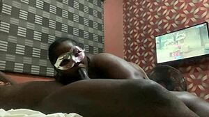 blow job giving girlfriend