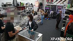 Sex In Shop Rough Blowjob Happening