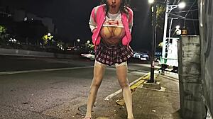 tranny flashing cock on cablebus, wanna see more of this?