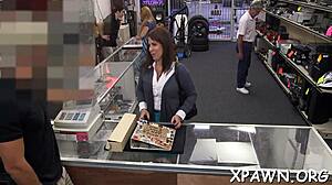 Sex In Shop Rough Blowjob Happening