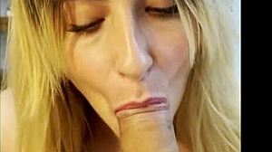 Intense pov blowjob with lucky stepfather