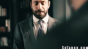 Office Bimbo Tiffany Watson Climbs Dicks for Ladder Success