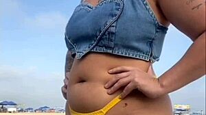 Fiz O Cara Ficar De Pau Duro Na Praia