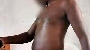 Mature black guy fucks step sister after massage