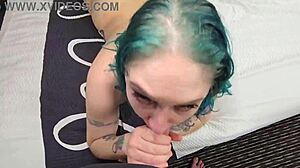 Bold Lizzie Daniels bent over for rough cunilingus in pov trailer.