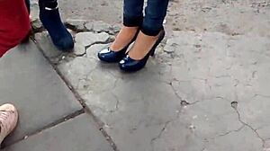 I admire my beautiful princess in stylish slippers