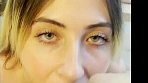 Intense pov blowjob with lucky stepfather