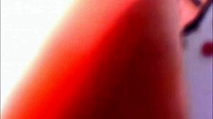 Horny Brunette in High Heels Teases with Toy Play