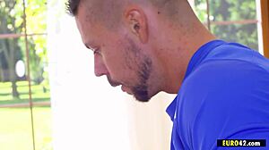 gorgeous billie star rides hard after yoga with her instructor. dude knows how to stretch her limits!