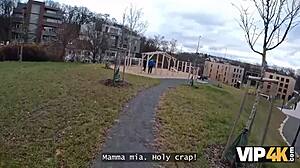 VIP4K athlete Sakura Hell bangs a stranger in car. Her BF watches!