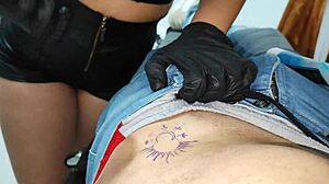 hermosa latina brunette tattooed with big tits and ass deepthroats cock gets russian fucked and facial cumshot