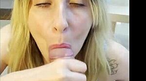 Intense pov blowjob with lucky stepfather