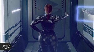 black widow lures with big tits and massive cock action