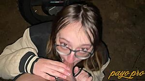 Shy Chica Swallows Cock Outdoors - Emejota Payo Pro