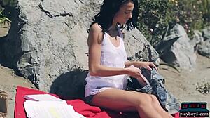 Czech Milf Babe Sapphira A Performs Sensual Striptease for Playboy