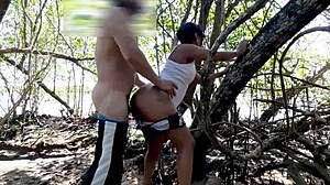 Hey naughty, if no one comes, I'll give you my ass in this voyeur scene