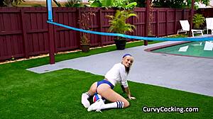 Blonde Bent Over Doggy