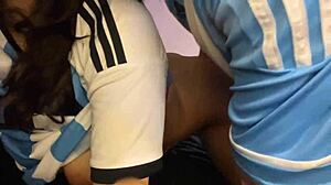 Pendeja Tetona Cogida en Cuatro Después del Partido de Argentina Casero