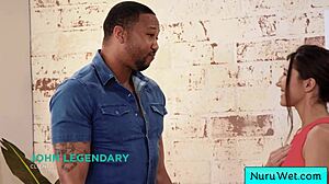 I loved giving nuru massage to black client Maya Woulfe