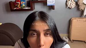 after classes, fucking that cute latina student in the motel, cumming inside and her getting mad