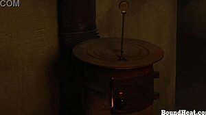 bound blonde in threesome with dominant ladies