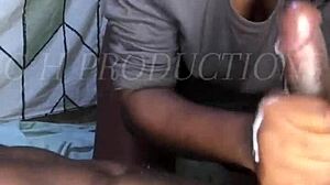 THE BEST HAND JOB with sloppy deepthroat, spitting, cum covered teen cock!