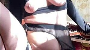 beauty rides two dicks showing perfect ass close up