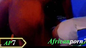 Ebony girl bent over for hard doggystyle fucking