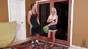 Rebecca Blue Cheerleader Action with Fast Eddie