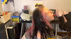 So, this neighbor girl next door got choked by a monster cock in wild roleplay