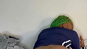 Humping pillow after intense gym session in bedroom