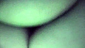 Bold bitch flaunts her big hairy pussy intensely.