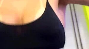 At my building's gym, folks stare at my wet pussy and hard nipples while I work out! 😅