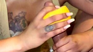 Grapefruit and the Gooch in Deepthroat and Cumshot Scene.