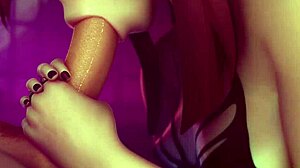 Hu Tao Sucking Hard for a Wet and Messy Finish