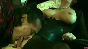 wanna see a sexy babe with big fake juggs banged hard on bed?