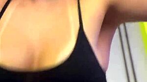 At my building's gym, folks stare at my wet pussy and hard nipples while I work out! 😅