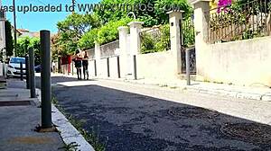 The biker couldn’t resist her natural tits and cute charm. They ended up fucking hard after muff diving.