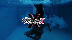 Sensual Maxine, you're taking that dildo deep inside your wet pussy, squirting all over.