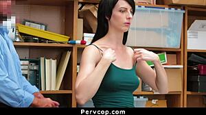 So this shoplifter was all stubborn, but security guard bent her over anyway.