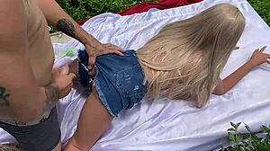 Blonde Gets Intense Hand in Ass with Sex Toy