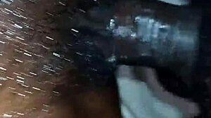 tall skinny girl gets oiled ass slapped by black monster cock