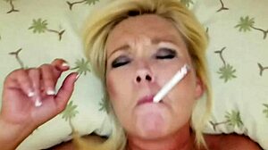 she smokes hot and gets herself into massive facials, damn! 😈