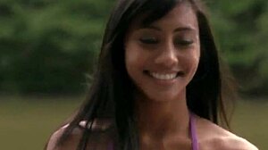 is this sexy brunette babe in bikini hot?