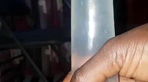 Preparing My Penis With Ice To Get My Pussy Destroyed In Web Chat