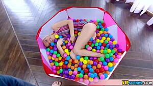 Extra Tiny Blonde Stepsister Bends Over for Doggystyle