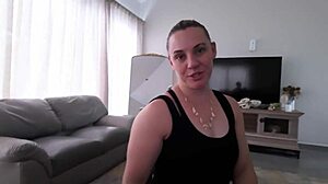 lesbian stepsister feels emotions using stepbrothers cock to test bisexuality