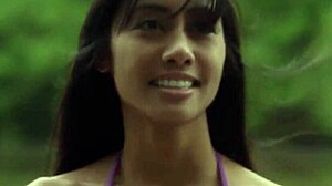 is this sexy brunette babe in bikini hot?