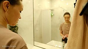 Kristina's morning starts with wild bedroom action, wow!