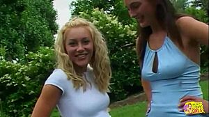 my big nipples get hard when lesbian pinches them to orgasm